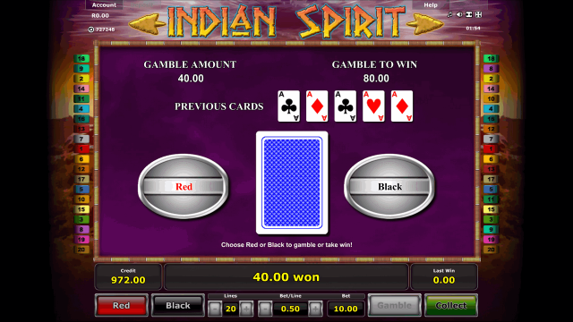 Игровой интерфейс Indian Spirit 5