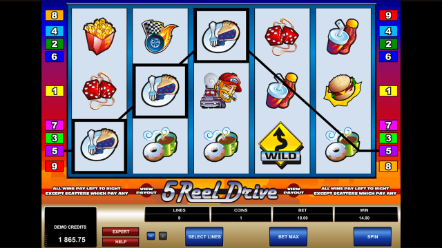 Игровой интерфейс 5 Reel Drive 9