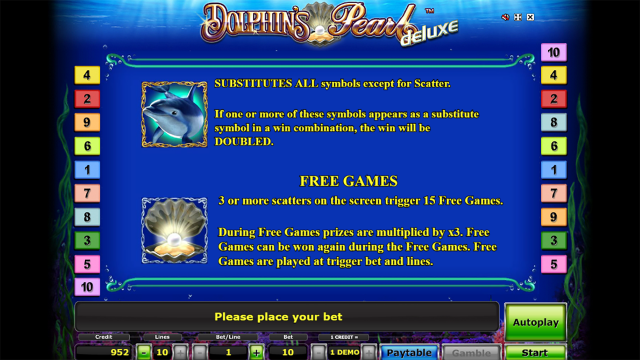 Игровой интерфейс Dolphin's Pearl Deluxe 1