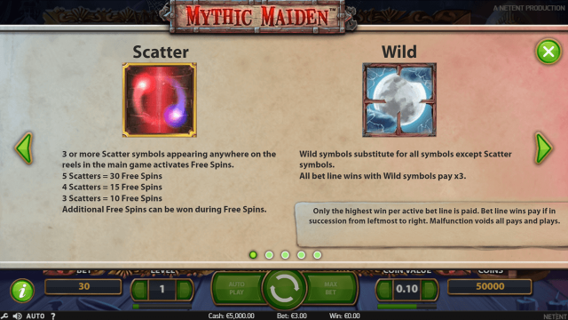 Игровой интерфейс Mythic Maiden 1