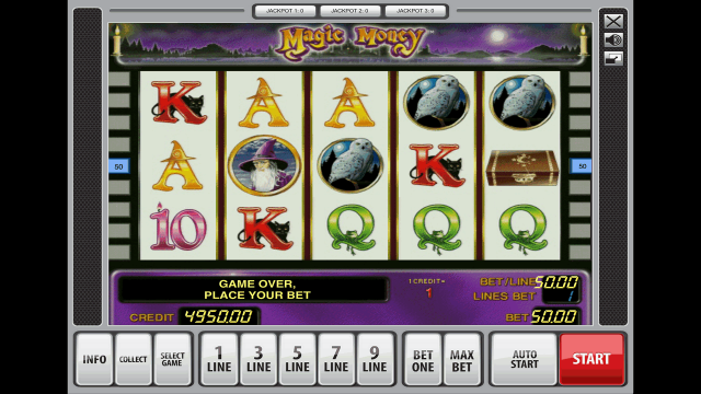 Игровой интерфейс Magic Money 9