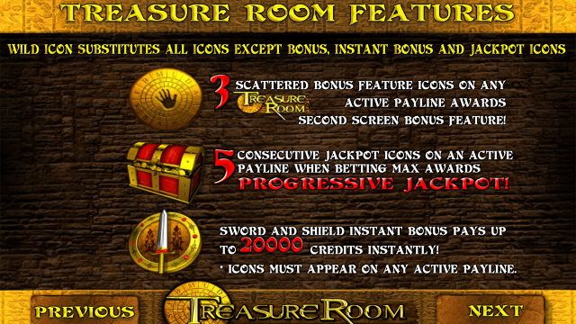 Игровой интерфейс Treasure Room 4